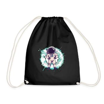 Astronaute Spaceman Vaisseau spatial - Sac de sport léger - noir - Devant