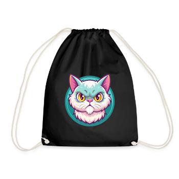 Selkirk Rex Katzenrasse Cartoon Kawaii Tier Haustier - Turnbeutel - Schwarz - Vorne