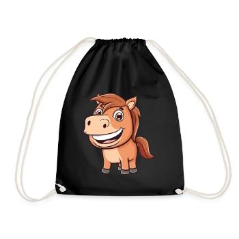 Horses Horse Head - Drawstring Bag - black - Front