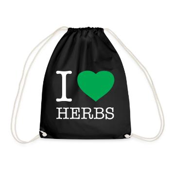 I LOVE HERBS - Drawstring Bag - black - Front