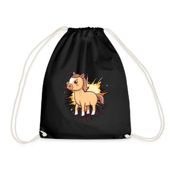 Horses Horse Head - Drawstring Bag - black - Front