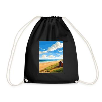 Norfolk Coast Aonb Affiche de voyage Souvenir Paint WP - Sac de sport léger - noir - Devant