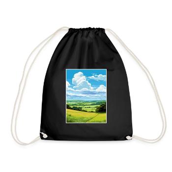 Cranborne Chase Aonb Affiche de voyage Souvenir WPA - Sac de sport léger - noir - Devant