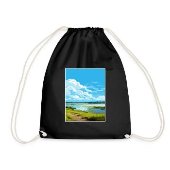 Strangford Lough Aonb Reiseposter Souvenir WPA - Turnbeutel - Schwarz - Vorne