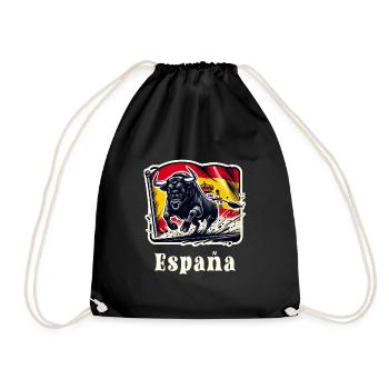 Espagne Drapeau Taureau Design - Sac de sport léger - noir - Devant