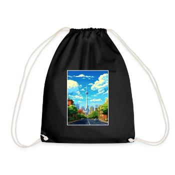 Johannesburg Südafrika Reiseposter Souvenir - Turnbeutel - Schwarz - Vorne