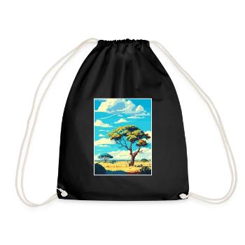Affiche de voyage du parc national Kruger en Afrique du Sud - Sac de sport léger - noir - Devant