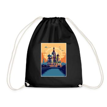 Moscou Russie Voyage Affiche Souvenir Peinture WPA - Sac de sport léger - noir - Devant