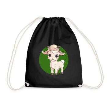 Chèvre Chèvre Taureau de chèvre - Sac de sport léger - noir - Devant
