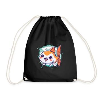 Pêche au poisson - Sac de sport léger - noir - Devant