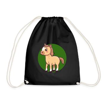 Horse Rider - Drawstring Bag - black - Front