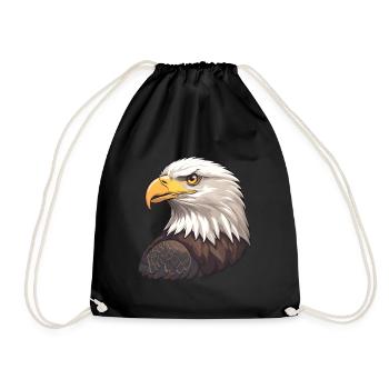 Pygargue à tête blanche - Sac de sport léger - noir - Devant