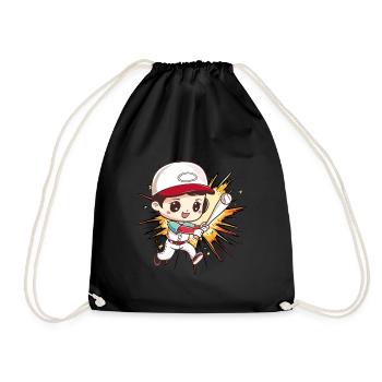 Baseball Pitcher - Drawstring Bag - black - Front