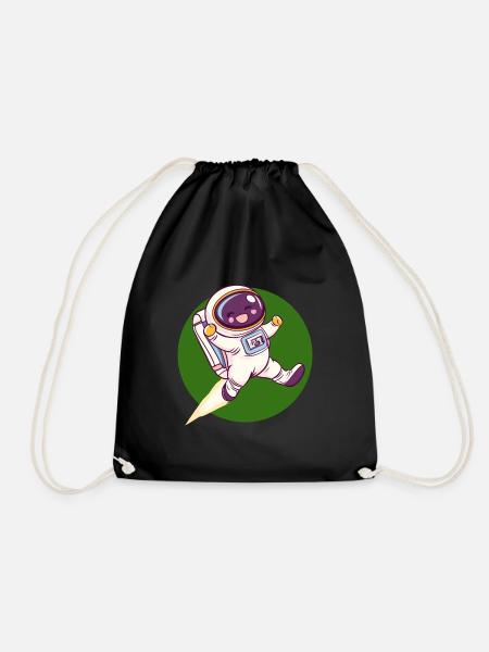 Astronaut Weltall - Turnbeutel - Schwarz