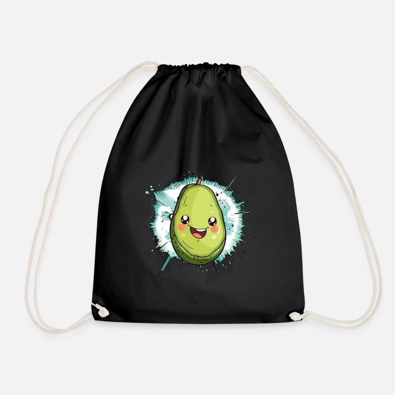 Avocado Veganer - Turnbeutel - Schwarz