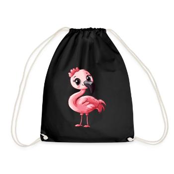 Flamingo Flamenco Animal Love - Drawstring Bag - black - Front