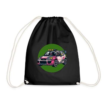 Voiture de sport de rallye - Sac de sport léger - noir - Devant