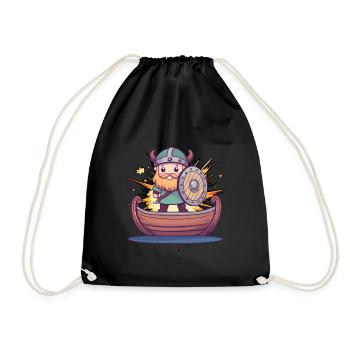 Viking nordique Odin - Sac de sport léger - noir - Devant