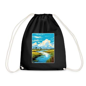 Formosa Argentina Travel Poster Souvenir Paint WPA - Drawstring Bag - black - Front