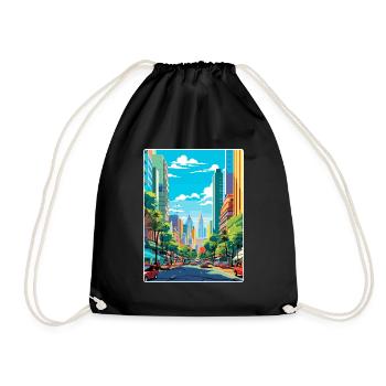 Sao Paulo Brésil Affiche de voyage Peinture Souvenir WPA - Sac de sport léger - noir - Devant