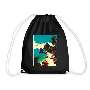 Ko Tao Thailand Thai Reise Poster Souvenir WPA - Turnbeutel - Schwarz - Vorne