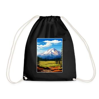 Lassen Volcanic National Park California Travel - Drawstring Bag - black - Front