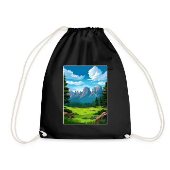 Carte de voyage du parc national des montagnes du Colorado - Sac de sport léger - noir - Devant