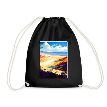 Death Valley National Park California Travel Card - Drawstring Bag - black - Front