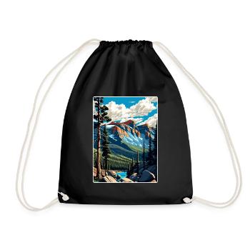 Carte de voyage du parc national des montagnes du Colorado - Sac de sport léger - noir - Devant