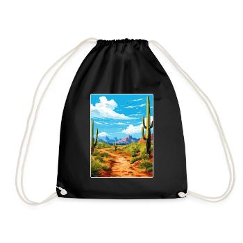 Saguaro Nationalpark Arizona Reiseposter WPA - Turnbeutel - Schwarz - Vorne