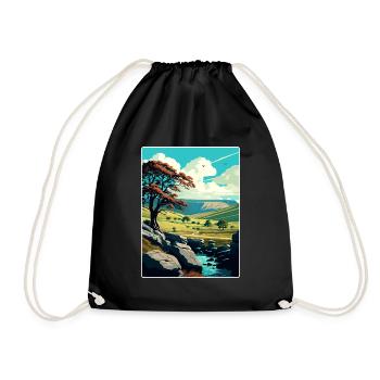 Affiche de voyage du parc national des Yorkshire Dales WPA - Sac de sport léger - noir - Devant
