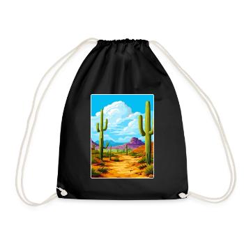 Saguaro Nationalpark Arizona Reiseposter WPA - Turnbeutel - Schwarz - Vorne