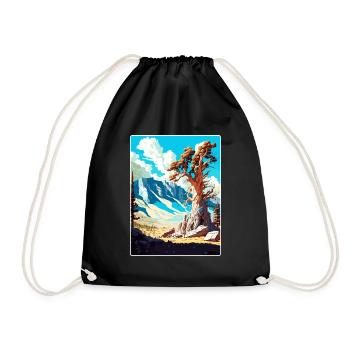 Great Basin National Park Travel Poster Souvenir - Drawstring Bag - black - Front