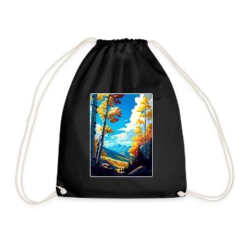 Aspen Ski Resort Colorado Reiseposter Souvenir - Turnbeutel - Schwarz - Vorne