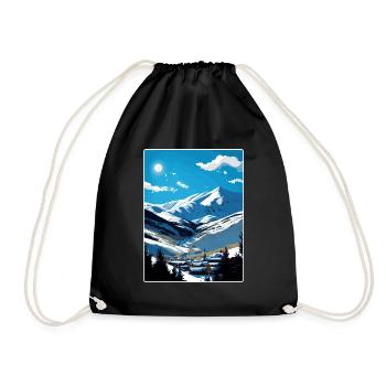 Vail Ski Resort Colorado Reiseposter Souvenir - Turnbeutel - Schwarz - Vorne