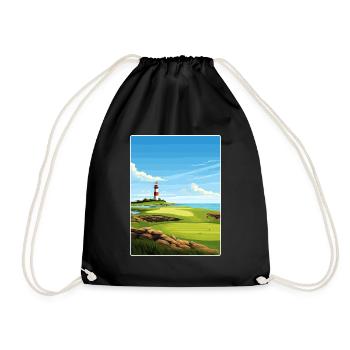 Harbor Town Golf Links Club Course Reiseposter - Turnbeutel - Schwarz - Vorne
