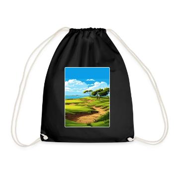 Affiche de voyage du parcours de golf de Sea Island Souvenir WPA - Sac de sport léger - noir - Devant