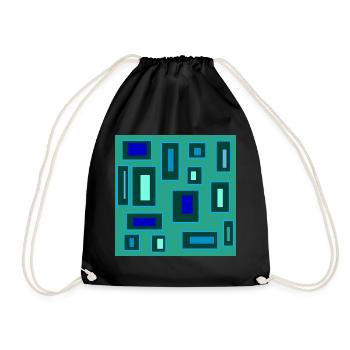 Rectangles dans l’espace - Sac de sport léger - noir - Devant