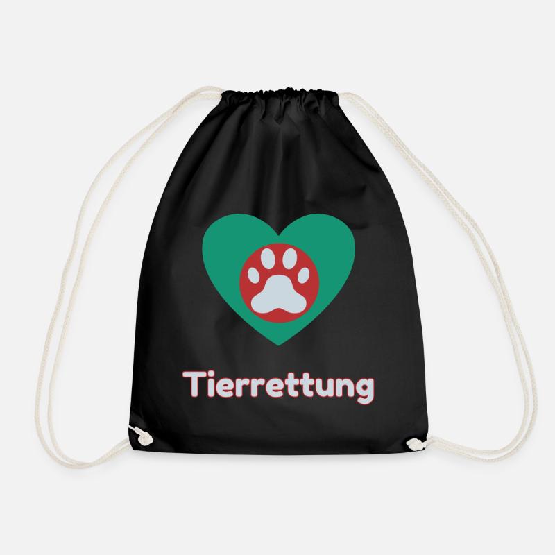 Tierrettung - Turnbeutel - Schwarz