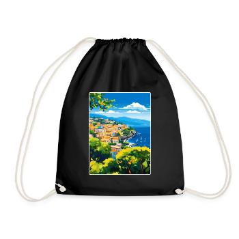 Sorrente Italie Voyage Affiche Souvenir Peinture WPA - Sac de sport léger - noir - Devant