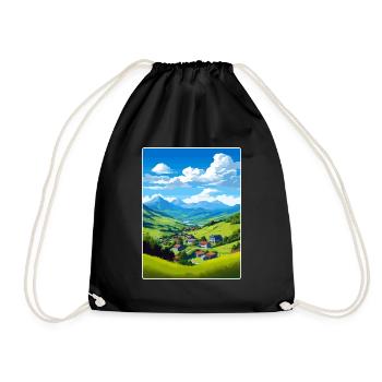 La Savoie France Affiche de voyage Peinture Souvenir WPA - Sac de sport léger - noir - Devant