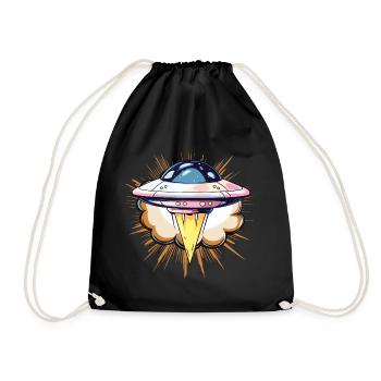 UFO Alien - Drawstring Bag - black - Front