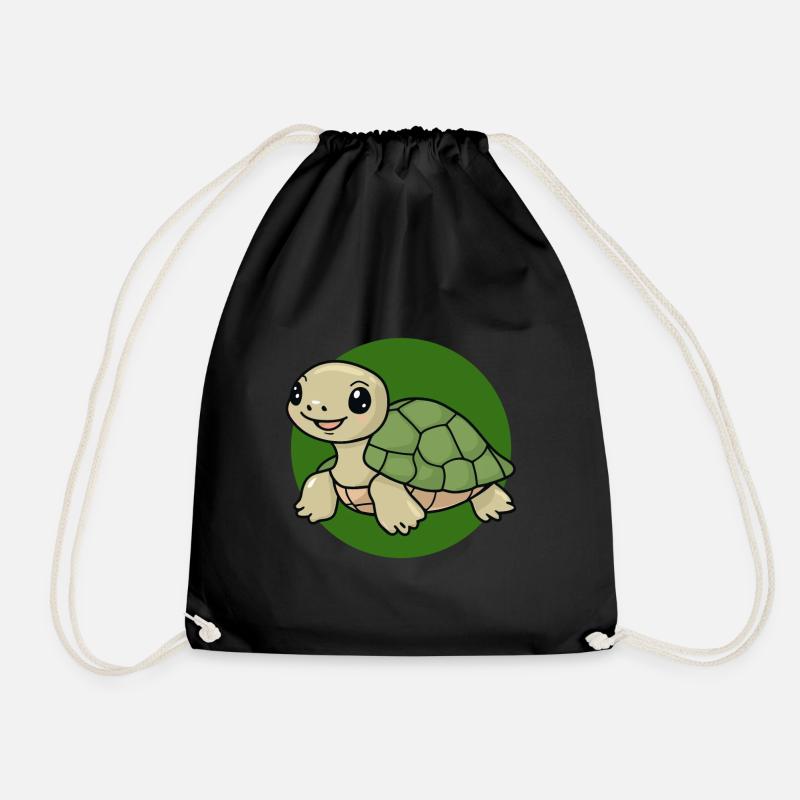 Turtle Schildkröten Reptil - Turnbeutel - Schwarz