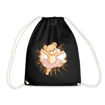 Ballerine danseuse de ballet - Sac de sport léger - noir - Devant