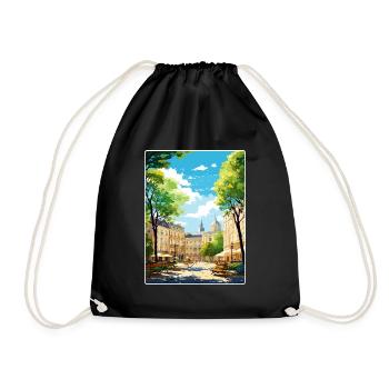 Aix En Provence France Affiche de voyage Souvenir WPA - Sac de sport léger - noir - Devant