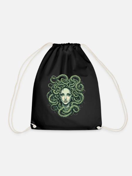 Medusa the Gorgon - Drawstring Bag - black
