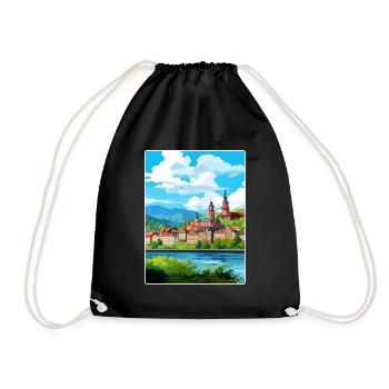 Heidelberg Allemagne Affiche de voyage Peinture Souvenir WP - Sac de sport léger - noir - Devant