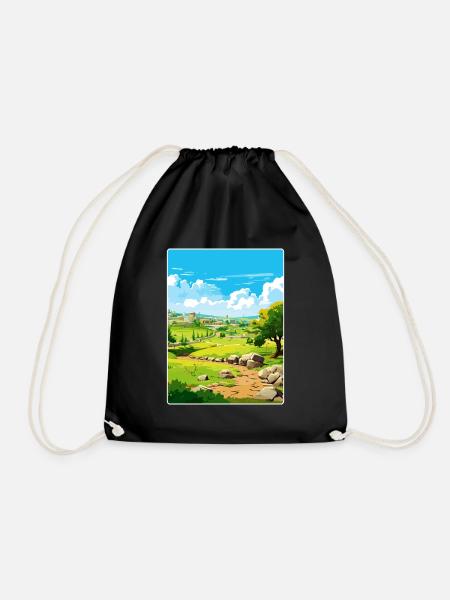Troja Türkei Reise Poster Souvenir Postkarte Farbe - Turnbeutel - Schwarz