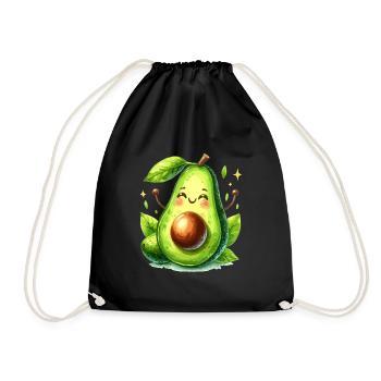 Avocado Funny Positive Optimism Gift - Drawstring Bag - black - Front