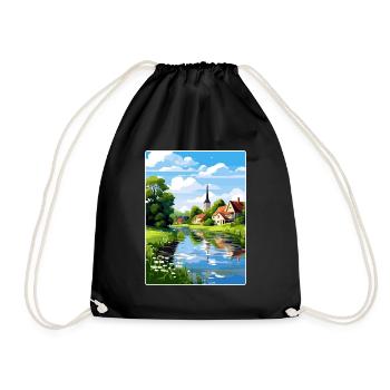 Spreewald Allemagne Affiche de voyage Peinture Souvenir WPA - Sac de sport léger - noir - Devant